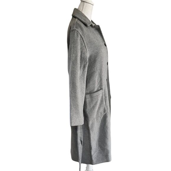 Rails Nadine Heather Grey Belted Wool Blend Trench Coat Size Small - Picture 8 of 14